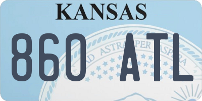 KS license plate 860ATL