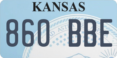 KS license plate 860BBE