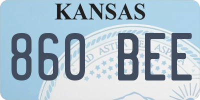KS license plate 860BEE