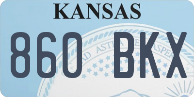 KS license plate 860BKX
