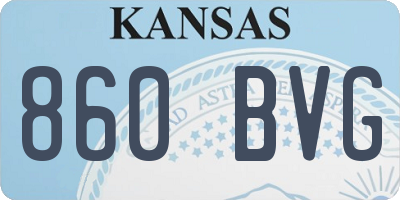 KS license plate 860BVG