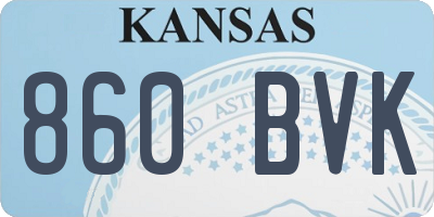 KS license plate 860BVK