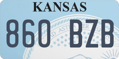 KS license plate 860BZB