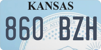 KS license plate 860BZH