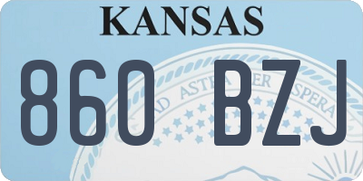 KS license plate 860BZJ