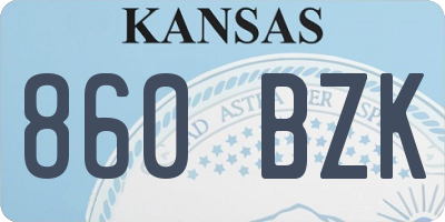 KS license plate 860BZK