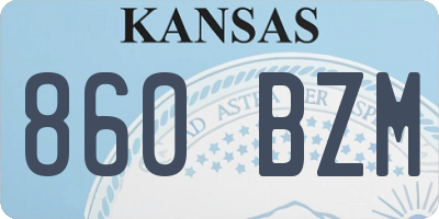 KS license plate 860BZM