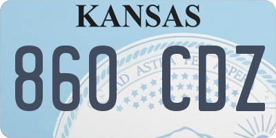 KS license plate 860CDZ