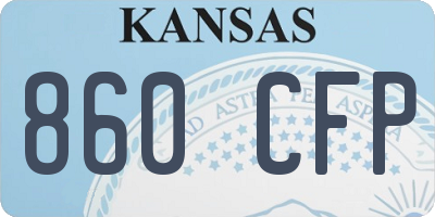 KS license plate 860CFP