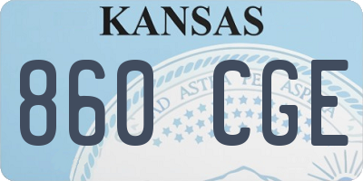 KS license plate 860CGE