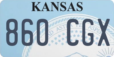 KS license plate 860CGX