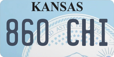 KS license plate 860CHI