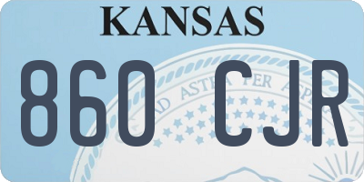 KS license plate 860CJR