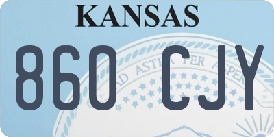 KS license plate 860CJY