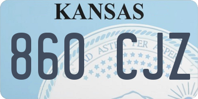 KS license plate 860CJZ