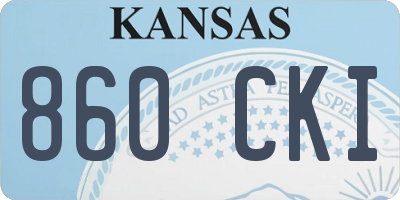 KS license plate 860CKI