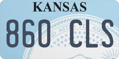 KS license plate 860CLS