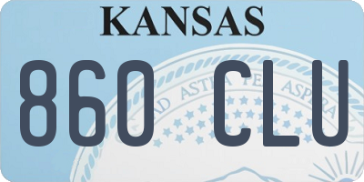 KS license plate 860CLU
