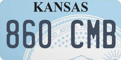 KS license plate 860CMB