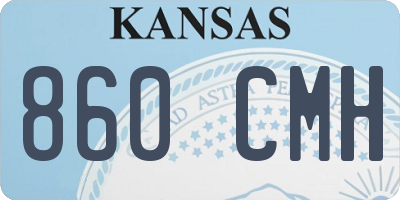KS license plate 860CMH