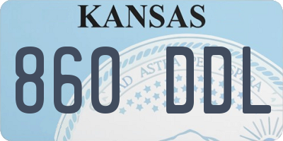 KS license plate 860DDL