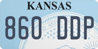 KS license plate 860DDP