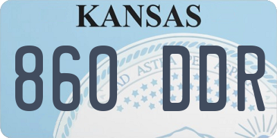 KS license plate 860DDR