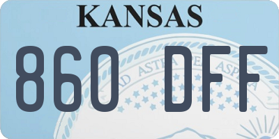 KS license plate 860DFF