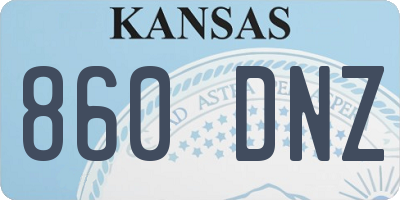 KS license plate 860DNZ