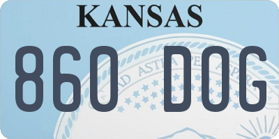 KS license plate 860DOG