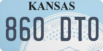 KS license plate 860DTO