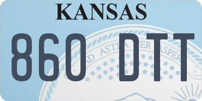 KS license plate 860DTT