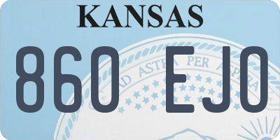 KS license plate 860EJO