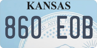 KS license plate 860EOB