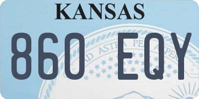 KS license plate 860EQY