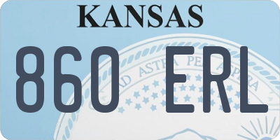 KS license plate 860ERL