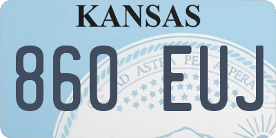 KS license plate 860EUJ