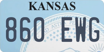 KS license plate 860EWG