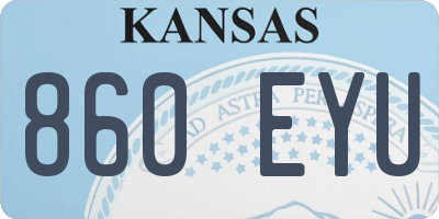 KS license plate 860EYU