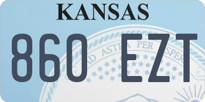KS license plate 860EZT