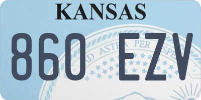 KS license plate 860EZV