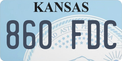 KS license plate 860FDC