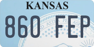 KS license plate 860FEP
