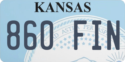 KS license plate 860FIN