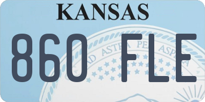 KS license plate 860FLE