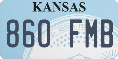 KS license plate 860FMB