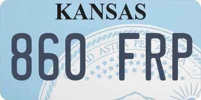 KS license plate 860FRP