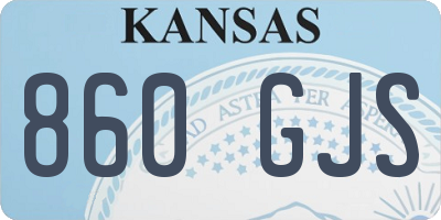 KS license plate 860GJS