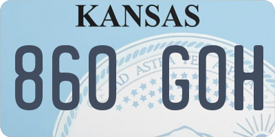 KS license plate 860GOH