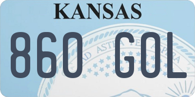 KS license plate 860GOL
